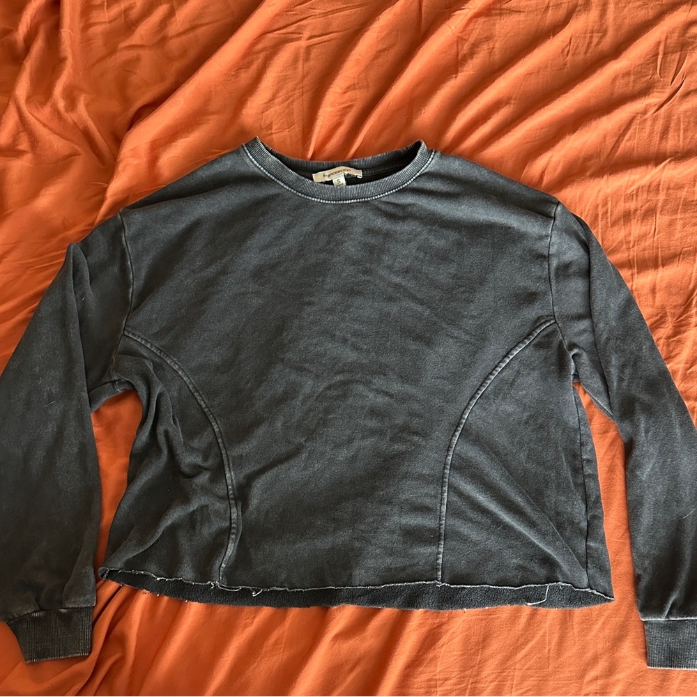 Francesca’s women’s small washed black cropped long sleeve.